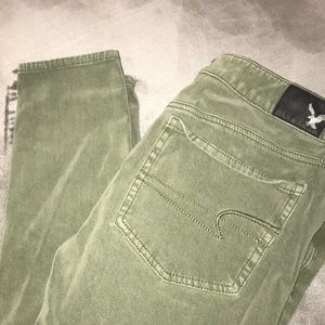 Olive Green American Eagle Jeggings
